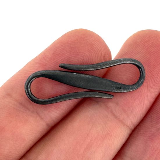 Wholesale Oxidized Sterling Silver Long S Hook Clasp - 26.5mm 
