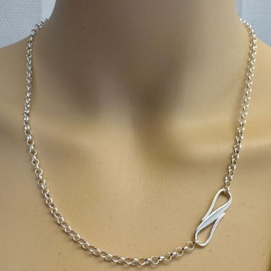 Wholesale Oxidized Sterling Silver Long S Hook Clasp - 26.5mm 