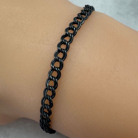 Wholesale Oxidized 925 Sterling Silver Bulk Chain - 4.5X4mm Double Twisted Oval Chain (sold per foot)