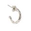 Wholesale 925 Sterling Silver Textured Half Hoops-14mm