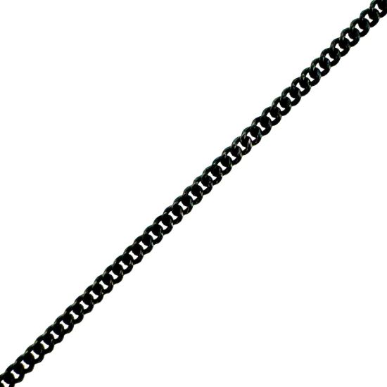 Wholesale Oxidized 925 Sterling Silver Tiny Curb Chain - Unfinished Bulk Chain (sold per foot)