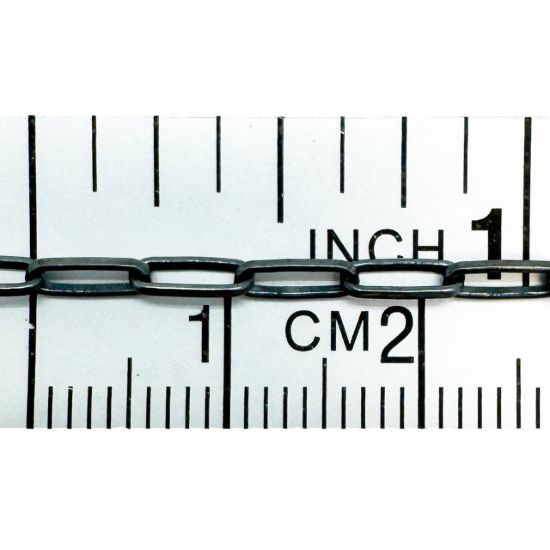 Wholesale Oxidized Sterling Silver Bulk Chain - 6.2x2.5mm Rectangle Long Box Chain (sold per foot)