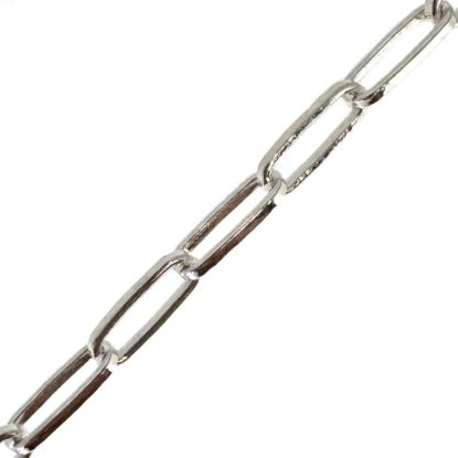 Wholesale 925 Sterling Silver 2.5*6.2mm Paperclip Long Box Chain - Unfinished Bulk Chain (sold per foot)
