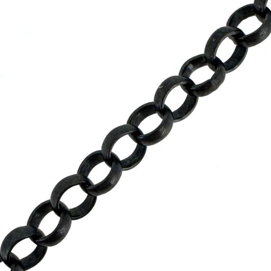 Wholesale Oxidized 925 Sterling Silver Bulk Chain - 3.5 mm Rolo Chain (sold per foot)