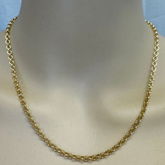 Wholesale Gold over 925 Sterling Silver Bulk Chain - 3.5mm Rolo Chain (sold per foot)