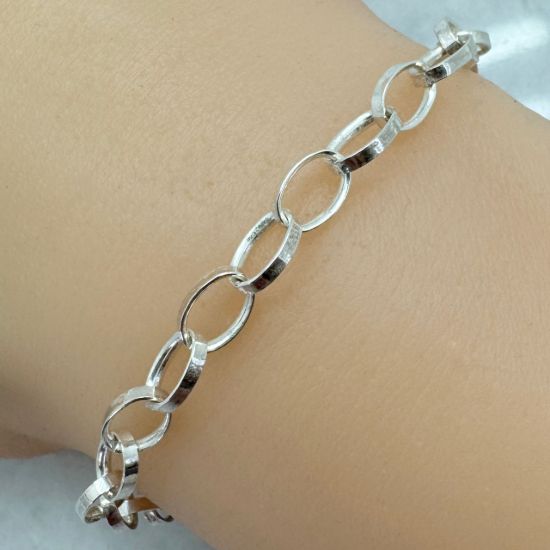 Wholesale 925 Sterling Silver 5x7mm Chunky Oval Rolo Chain; Wholesale Unfinished Chains