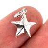 Wholesale 925 Sterling Silver 3D Star Charm - 9mm (sold per piece)