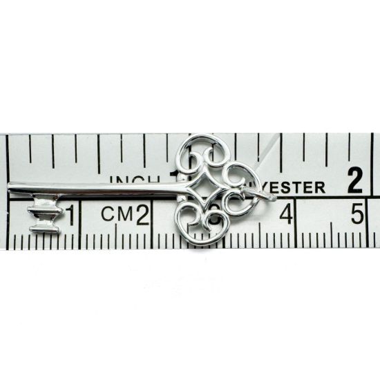Wholesale 925 Sterling Silver Skeleton Key Charm - 35mm (sold per piece)