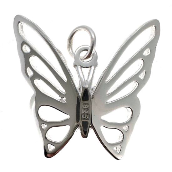 Wholesale 925 Sterling Silver Butterfly Charm - 19mm (sold per piece)