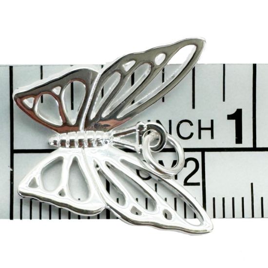 Wholesale 925 Sterling Silver Butterfly Charm - 19mm (sold per piece)