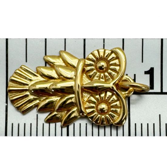 Wholesale Gold Over 925 Sterling Silver Textured Owl Charm - 20.5mm (sold per piece)