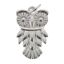 Wholesale 925 Sterling Silver Textured Owl Charm - 20.5mm (sold per piece)