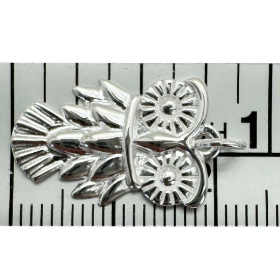 Wholesale 925 Sterling Silver Textured Owl Charm - 20.5mm (sold per piece)