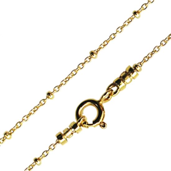 Wholesale Gold Over 925 Sterling Silver 1.8mm Ball Satellite Cable Chain - Unfinished Bulk Chain (Sold per foot)