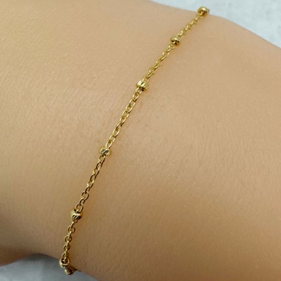 Wholesale Gold Over 925 Sterling Silver 1.8mm Ball Satellite Cable Chain - Unfinished Bulk Chain (Sold per foot)