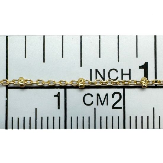 Wholesale Gold Over 925 Sterling Silver 1.8mm Ball Satellite Cable Chain - Unfinished Bulk Chain (Sold per foot)