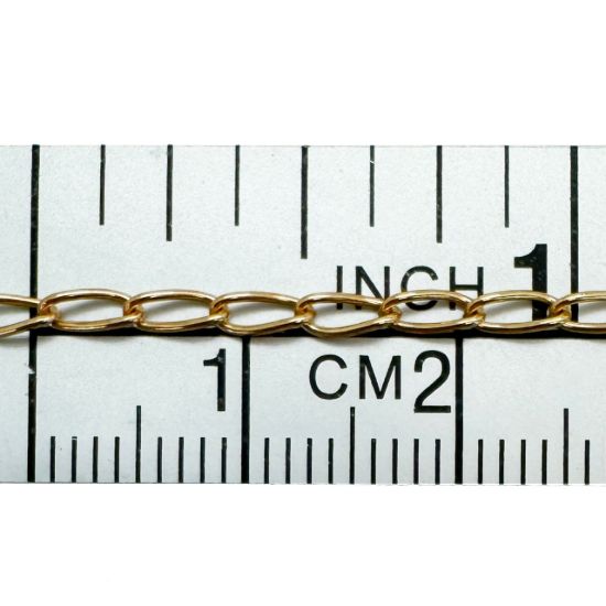 Wholesale 1/20 14k Gold Filled Unfinished Bulk Chain - Diamond Cut Curb Chain 5x2mm - (sold per foot)