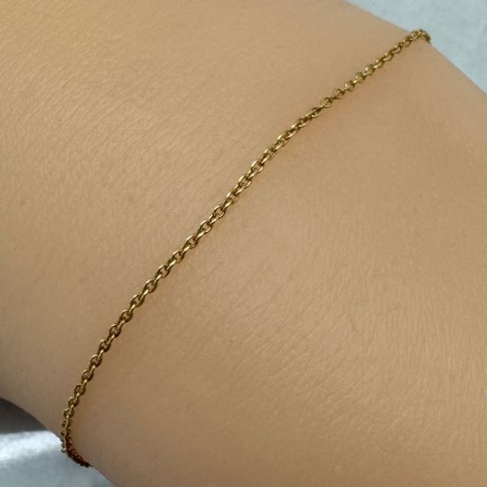 Wholesale Gold over 925 Sterling Silver 1mm Tiny Plain Cable Chain - Bulk Unfinished Chains - (sold per foot)