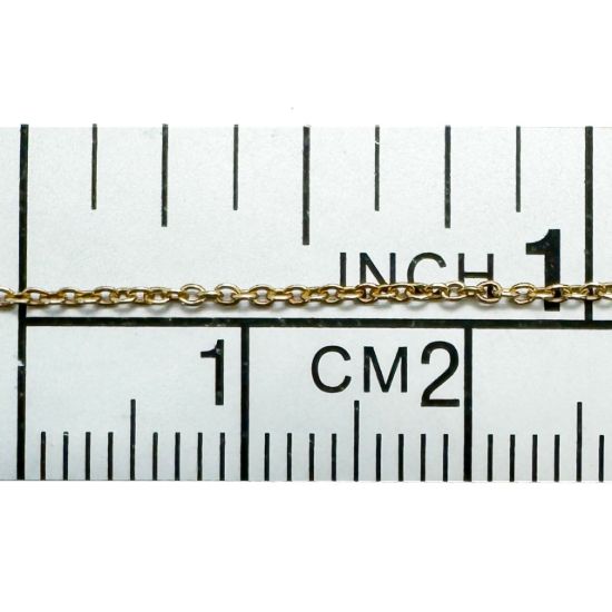 Wholesale Gold over 925 Sterling Silver 1mm Tiny Plain Cable Chain - Bulk Unfinished Chains - (sold per foot)