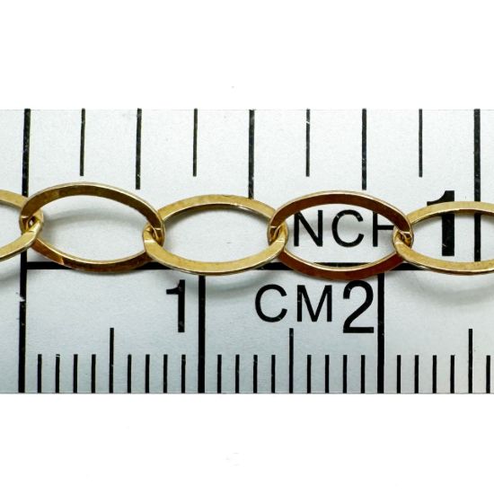Wholesale Gold Over 925 Sterling Silver 6x8mm Big Round Flat Oval Cable Chain - Unfinished Bulk Chains - (sold per foot)