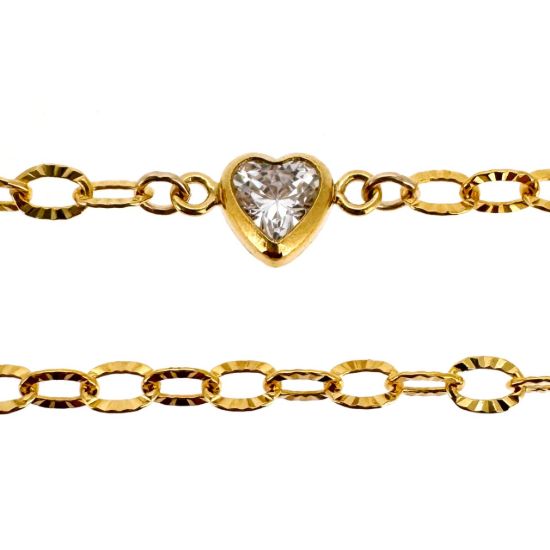 Wholesale 14K Gold Filled Fancy Tiny Heart Shaped Birthstone Bezel Connectors - AAA CZ Stones - 4mm (sold per piece)