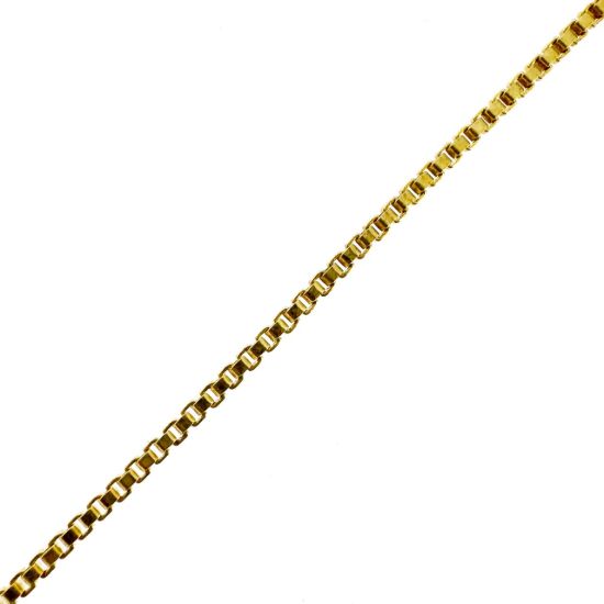 Wholesale Gold over 925 Sterling Silver 0.8mm Tiny Box Beading Chain - Unfinished Bulk Chain - (sold per foot)