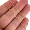 Wholesale Gold over 925 Sterling Silver 0.8mm Tiny Box Beading Chain - Unfinished Bulk Chain - (sold per foot)