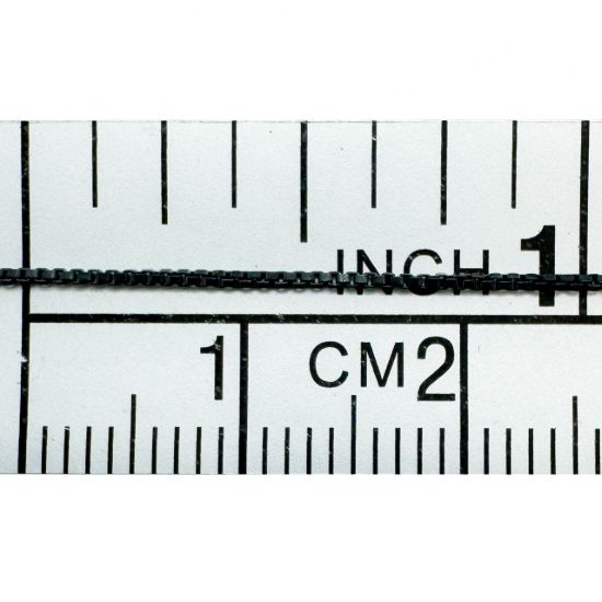 Wholesale Oxidized 925 Sterling Silver 0.8mm Tiny Box Beading Chain - Unfinished Bulk Chain - (sold per foot)