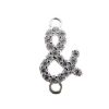 Wholesale 925 Sterling Silver Tiny Ampersand Connector with CZ Stones - 12.5mm (sold per piece)
