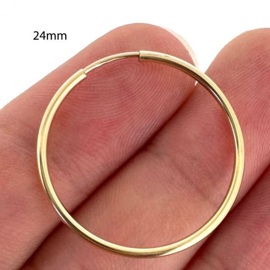 Wholesale 14K Gold Filled Endless Hoop Earrings  -1.25mm thickness (Sold per pair)