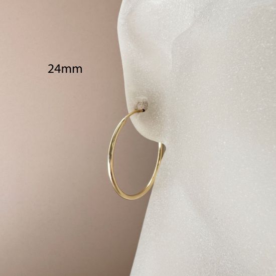 Wholesale 14K Gold Filled Endless Hoop Earrings  -1.25mm thickness (Sold per pair)