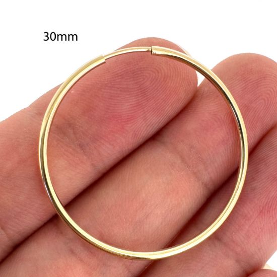 Wholesale 14K Gold Filled Endless Hoop Earrings  -1.25mm thickness (Sold per pair)