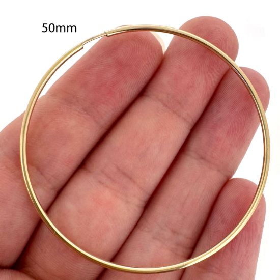 Wholesale 14K Gold Filled Endless Hoop Earrings  -1.25mm thickness (Sold per pair)