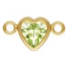 Wholesale 14K Gold Filled Fancy Tiny Heart Shaped Birthstone Bezel Connectors - AAA CZ Stones - 4mm (sold per piece)