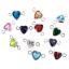 Wholesale 925 Sterling Silver Fancy Tiny Heart Shaped Birthstone Bezel Connectors - AAA CZ Stones - 4mm (sold per piece)
