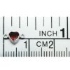 Wholesale 925 Sterling Silver Fancy Tiny Heart Shaped Birthstone Bezel Connectors - AAA CZ Stones - 4mm (sold per piece) 