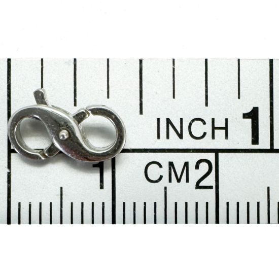 Wholesale 925 Sterling Silver Double Opening Infinity Lobster Clasp - Sold Per Piece