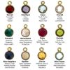 Wholesale Gold Plated Sterling Silver Bezel Charm Pendant - 10x7mm Tiny Heart Shape Birthstone Charms