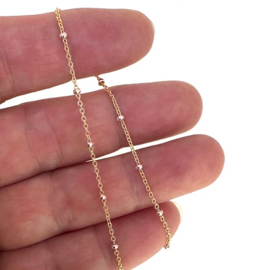 wholesale gold filled two tone permanent jewelry making chains