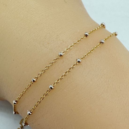 wholesale gold filled two tone permanent jewelry making chains