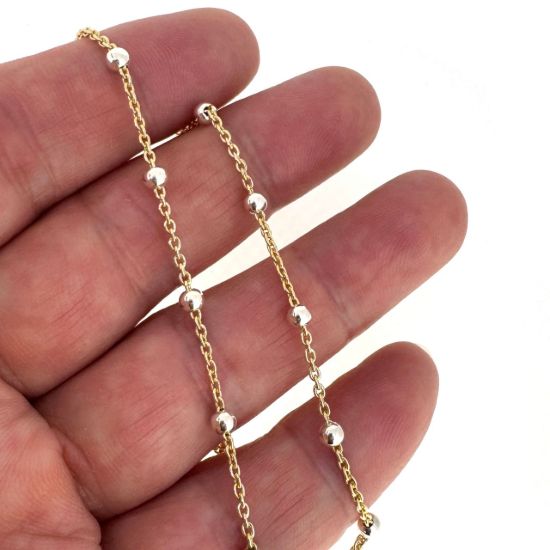 wholesale gold filled two tone permanent jewelry making chains
