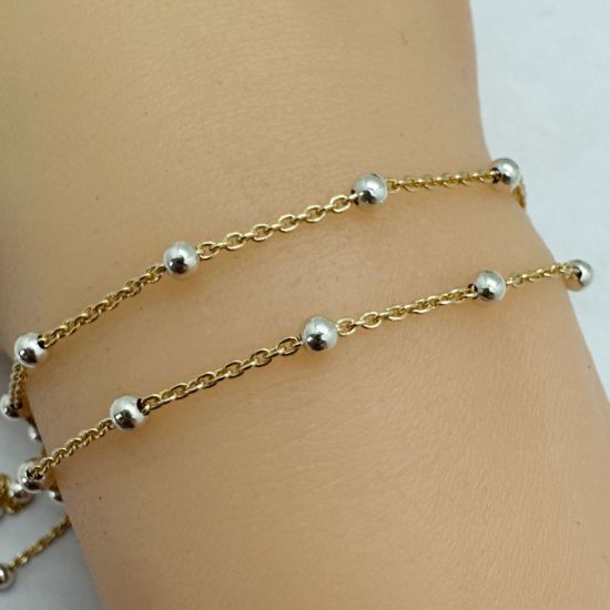 wholesale gold filled two tone permanent jewelry making chains