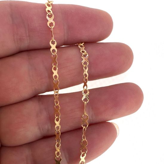 wholesale gold filled sunburst infinity permanent jewelry making chains