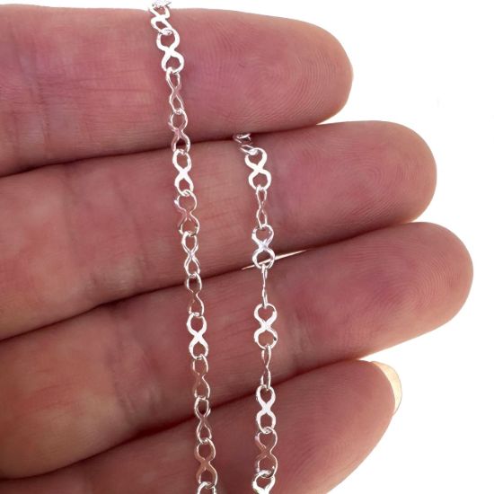 wholesale sterling silver infinity chains for permanent jewelry making