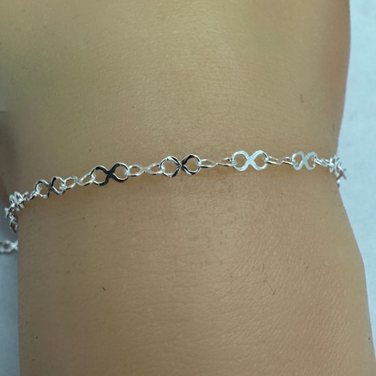 wholesale sterling silver infinity chains for permanent jewelry making