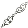 wholesale sterling silver double heart chain for jewelry making