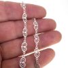 wholesale sterling silver double heart chain for jewelry making