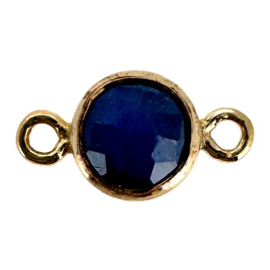 Wholesale 1/20 14k Gold Filled High End 100% Genuine Natural Gemstone Birthstone Bezel Connector-4mm