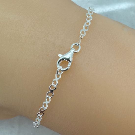 Wholesale 925 Sterling Silver Finished Chain - 5.3x2.8mm Sunburst Infinity Chain