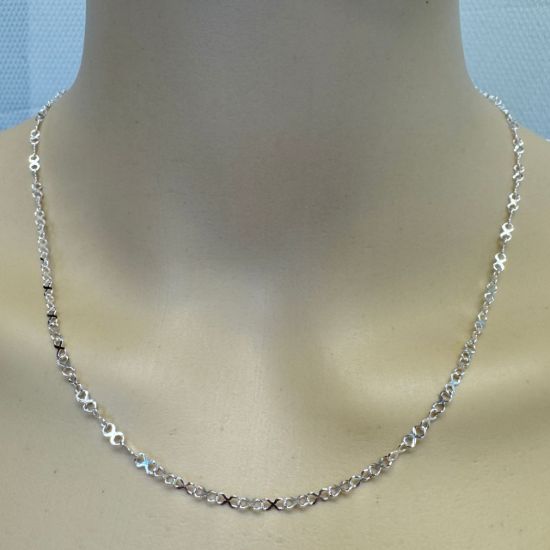 Wholesale 925 Sterling Silver Finished Chain - 5.3x2.8mm Sunburst Infinity Chain